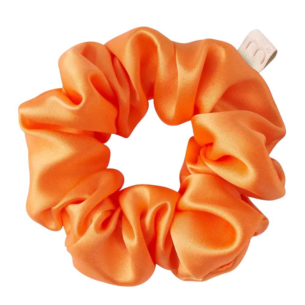 MON MOU Silk Large Scrunchie Orange - Об'ємна резинка для волосся з натурального шовку 